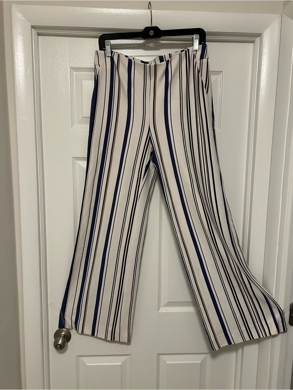 CHiCO’S Striped Wide-Leg Women’s Pants - Navy & White Brand New sz R1